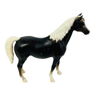 Vintage Breyer Black White Arabian Horse Figurine Charcoal Stallion